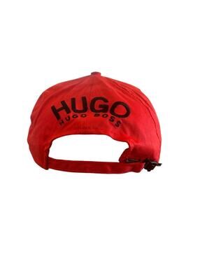 Hugo Boss Red Cap with Question Mark and Logo